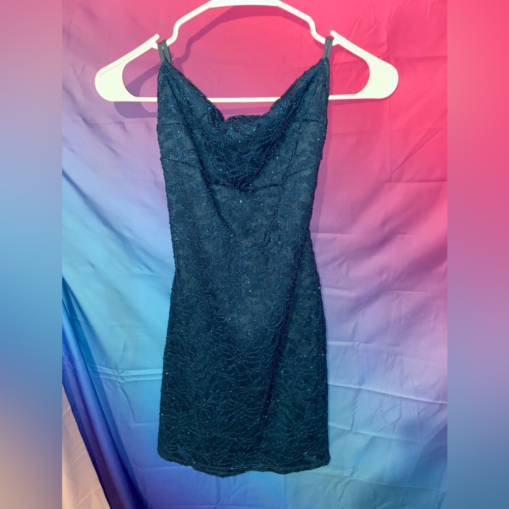 Blue sparkly dress